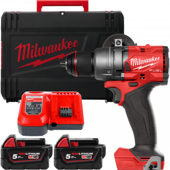 MILWAUKEE Аккумуляторная дрель-шуруповерт, крут. мом. 158 Нм, M18 FDD3-502X 4933479863 | 4933479863