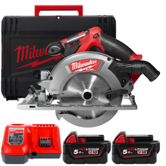 MILWAUKEE Пила дискова ручна акумуляторна , M18 CCS55-502X, Ø165мм  | 4933451376