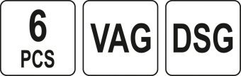 Інструменти для обслуговування муфт зчеплення YATO ряду DSG концерну VAG, компл. 6 елем. [2]