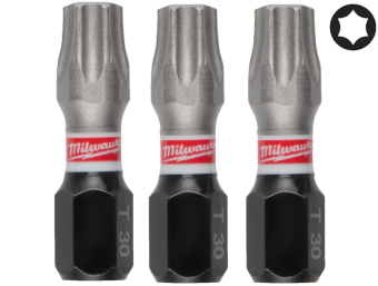 MILWAUKEE Біта SHOCKWAVE, TX30, 25мм, (3шт)