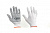 Перчатки Х/Б с ПВХ точкой р10 (белые+синий ПВХ эконом) СИЛА