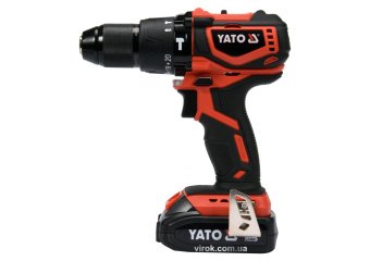 YATO Шуруповерт-дриль ударний безщітковий акумуляторний YATO : 18 В. Li-Ion, F= 42Нм, 2 АГ, Ø≤13 мм 