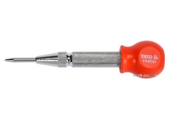 YATO Кернер пружинний автоматичний по металу YATO l=125 мм з регульованим вістрям  | YT-47161