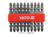YATO Насадка викруткова двостороння YATO : Philips РН2 - PH2, L= 65 мм. 10 (Уп/Шт.)  | YT-0481