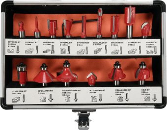 YATO Фрези по дереву YATO : зі шпинделем Ø8 мм, 15 шт  | YT-68002