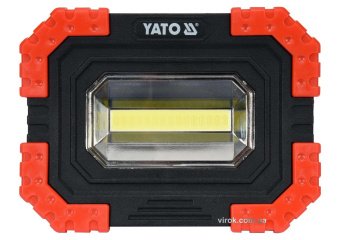 YATO Прожектор діодний, переносний YATO, 10Вт, 680 лм, 3 режими, живл.- 4х АА, 160х120х45 мм, магніт