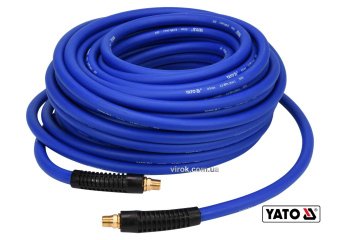 YATO Шланг пневматичний гібридний (ПВХ+БНК) YATO: Ø8.0 мм x30м, Ø=1/4", тиск ≤ 2 MPa, різьбов. з'єдн