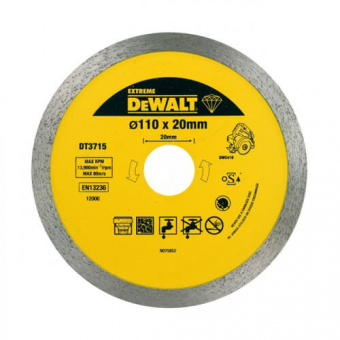 DeWalt DT3715 Круг алмазный d=110 мм, h сегмента 8 мм, для плиткореза DWC410