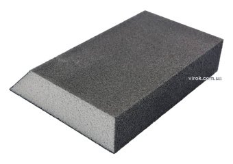 VOREL Губка шліфувальна трапецевидна : Р150, 125х 90х65 мм, h= 25 мм 4-стороння  | 08306