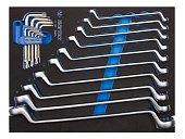 KING TONY Набор ключей накидных и TORX L-образных, ложемент, 19 пр. (EVA ложемент) | 9-90119MRV