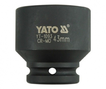 YATO Головка торцева ударна 6-гранна YATO : квадрат 3/4", М= 43 мм, L= 57 мм  | YT-1093