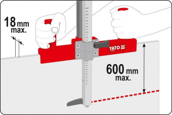 YATO Різак-рейсмус двосторонній до г/к плит YATO товщиною ≤ 18 мм, макс. ширина- 600 мм, ножі- 10 мм