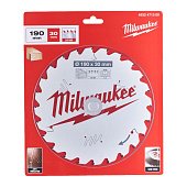 MILWAUKEE Диск пиляльний PFTE THIN KERF , Ø190х30х1,6мм, 24 зуб. | 4932471300