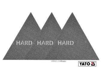 YATO Сітка абразивна, тверда, трикутна, на липучці, до шліфмашини YATO : G220, l= 280 мм, 3 шт (DW) 