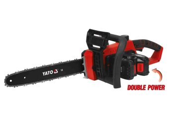 YATO Пила ланцюгова акумуляторна YATO : 36 В (2 x Li-Ion 18 В), 2 АГод, шина- 14"/35 см  | YT-82812