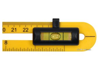 VOREL Транспортир з шкалою 0-180º і рухомим рівнем l=250 мм, з блокувальними гвинтами  | 18473