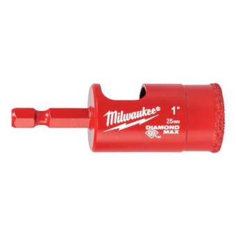 MILWAUKEE Коронка алмазна Diamond Plus/Max, діаметр 25,0мм (1/4'' Hex) (свердління з водою)