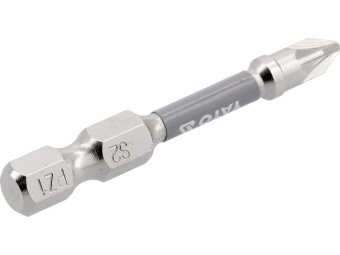 Насадка викруткова YATO PZ1 х 50мм. HEX 1/4", покрита нікелем, 2шт.[10]