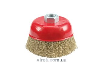 VOREL Щітка дротяна чашкоподібна, Ø-100 мм, з гайкою М14  | 06971