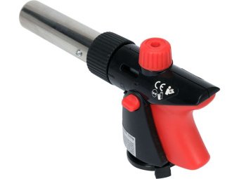 YATO Пальник газовий YATO : цанговe з'єднання. PIEZO. 360°. до 2 кВт. t= 1300 ºC (EN417)  | YT-36712