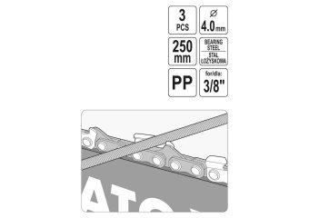 YATO Направляюча з напильником для гостріння ланок ланцюгів YATO : Ø=4 мм, l=250 мм  | YT-85030