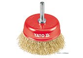 YATO Щітка - крацовка YATO Ø=75 мм. латунована сталь  | YT-4750