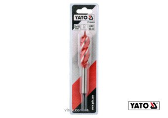 YATO Свердло по дереву YATO : Ø= 20 мм, L= 165 мм, HRC 40-45 з 4 пругами, HEX- 1/4"  | YT-44685