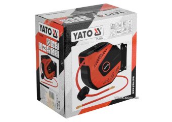 YATO Шланг пневматичний ПВХ на котушці YATO з швидкоз'єдн. наконеч-ми 1/4", Ø=8мм, тиск- 20Bar, l=20