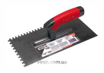 YATO Терка гладилка зубчата YATO : 270х130 мм, зуб 6х6 мм. нержавіюча  | YT-5202