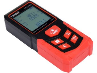 Дальномір лазерний YATO з LCD- дисплеєм дальн- 100м, похибка ±2мм, виміри площі і об'єму живл- 2-ААА