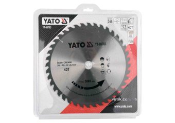 YATO Диск пиляльний победітовий по дереву YATO: 305x30x3.2x2.2 мм, 40 зубців, R.P.M до 5000 1/хв  | 