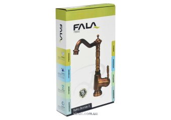 FALA Змішувач води для кухонної раковини "RETRO BRONZE 3" з кульовим регулятором  | 75832