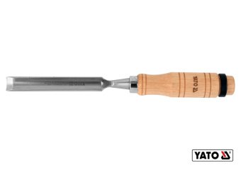 YATO Стамеска напівкругла YATO : b= 16 мм, клинок- 125 мм, дерев'яна ручка- 112 мм  | YT-62824