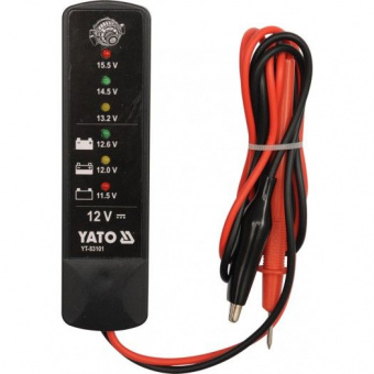 YATO Тестер напруги акумуляторів YATO, до 12 В  | YT-83101