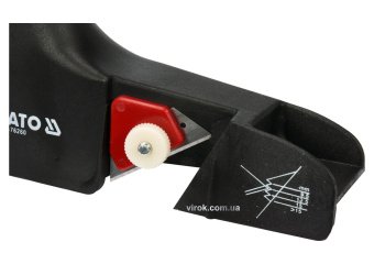 YATO Рубанок для знімання фаски г/к плит YATO : t= 9,5-15 мм, 2 леза, L= 240х 60 мм  | YT-76260