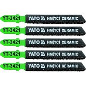 YATO Полотно для електролобзика(кераміка) YATO : L= 75 мм. Уп. 5 Шт.  | YT-3421