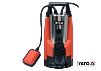 YATO Насос для брудної води мережевий YATO: 1100 Вт, 14000 л/год, макс.висота-10 м, макс.глибина- 7 