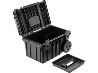 Ящик для інструментів 601TV S1 1 секція з органайзером YATO на 2-х колесах, 600x400x345 мм, пластико