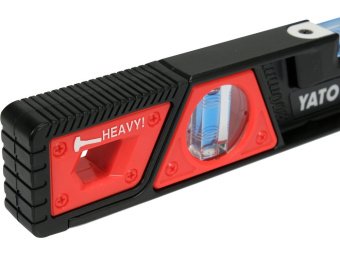Рівень ударостійкий з магнітами YATO: L= 30 см. 2 капсули в алюмінієвому корпусі [40]