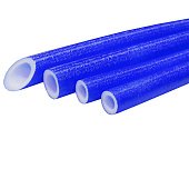 Утеплювач трубний d 22х6 мм, синій, ламінований Україна | 77-831