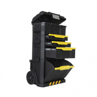 STANLEY 1-79-206 Ящик "MODULAR ROLLING WORKSHOP", 866х488x348 мм, на колесах, пластмассовый.