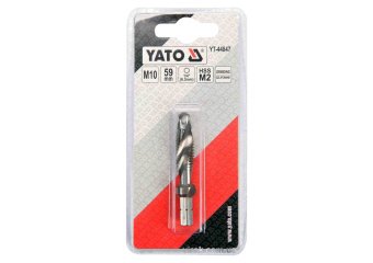 YATO Свердло-мітчик YATO М10 х 1.5 мм, HSS М2, HEX-1/4", l= 59/15 мм  | YT-44847