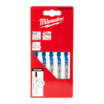 MILWAUKEE Полотна для лобзика T218A , 55мм/ крок зуба 1,2мм,  | 4932346082