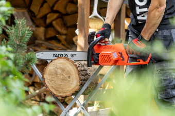 Пила ланцюгова електромережева 230 В YATO: 2 кВт, шина- 16"/40 см, 56 ланок [2]