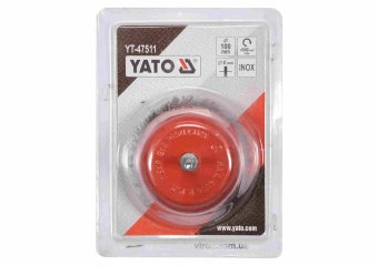 YATO Щітка - крацовка YATO Чашка Ø=100 мм . сталь. шпиндель 6 мм. 4500 об/хв  | YT-47511