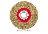 VOREL Щітка - крацовка ПЛОСКА латунна. сталь Ø-125мм  | 06978