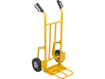 Візок для дров VOREL з 2 пневматич. колесами Ø= 25 см, для максим. навантаження 200 кг, 120х67х70 см