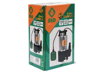 FLO Насос для брудної води мережевий, 1100Вт, 20000 л/год, макс.висота-16м, корпус з нерж. сталі  | 