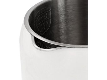 Електрочайник з термостатом з нержавіючої сталі, білий LUND 1,7 л, 2200 Вт, живл від мережі 230 В