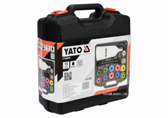 YATO Лійка для заливу оливи в двигуни YATO : V= 2 л, з 12 адаптерами; компл. 15 елем.  | YT-06919